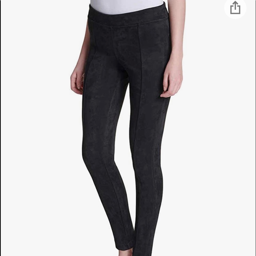 FAUX SUEDE PULL ON PANTS Size L
